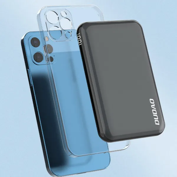 Dudao TGK1 PowerBanka s bezdrôtovou nabíjačkou 15W 10000mAh, modrá (TGK1-Dark blue)