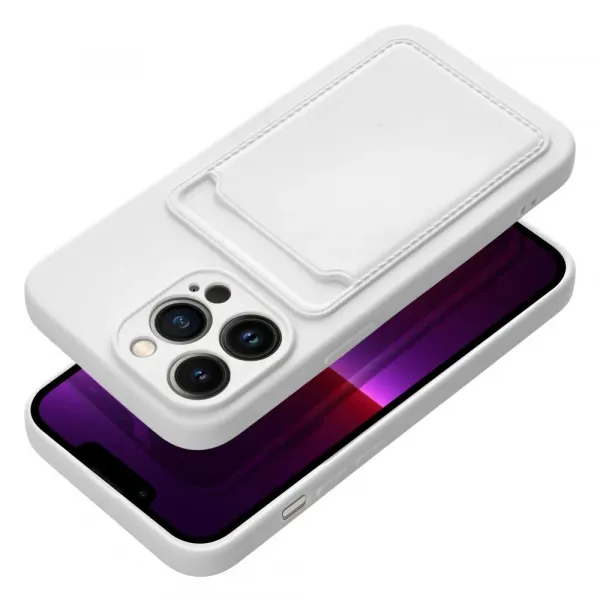 Card Case obal, iPhone 14 Pro, bialy