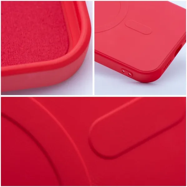 Obal Silicone Mag Cover, iPhone 17 Pro Max, červený