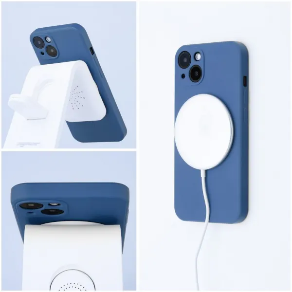 Obal Silicone Mag Cover, iPhone 14 Plus, modrý