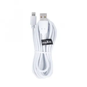 Maxlife kábel USB - Lightning, 2A, 3m, biely