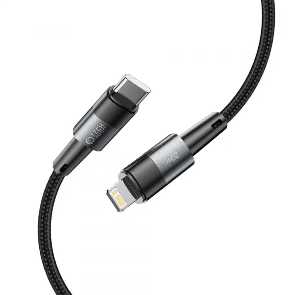 Tech-Protect UltraBoost USB-C - Lightning kábel, PD20W / 3A, 2 m, sivý