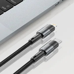 Tech-Protect UltraBoost USB-C - Lightning kábel, PD20W / 3A, 2 m, sivý
