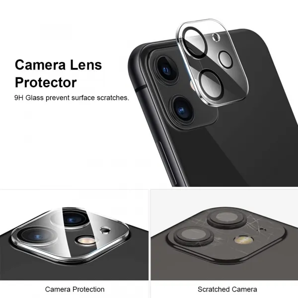 JP Full Pack Tvrdených skiel, 2x 3D sklo s aplikátorom + 2x sklo na šošovku, iPhone 11