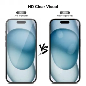 JP Long Pack Tvrdených skiel, 3 sklá na telefón s aplikátorom, iPhone 15 Plus