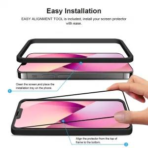 JP Full Pack Tvrdených skiel, 2x 3D sklo s aplikátorom + 2x sklo na šošovku, iPhone 13 Mini