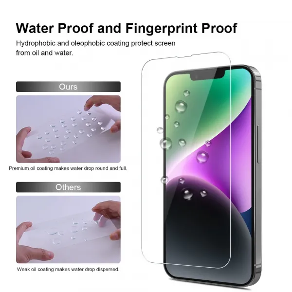 JP Mega Pack Tvrdených skiel, 3 sklá na telefón s aplikátorom + 2 sklá na šošovku, iPhone 14