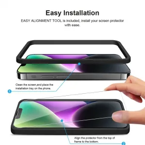 JP Mega Pack Tvrdených skiel, 3 sklá na telefón s aplikátorom + 2 sklá na šošovku, iPhone 14