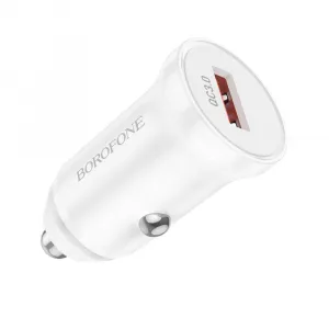 Borofone BZ18 adaptér do auta - USB - QC 3.0 18W, biely