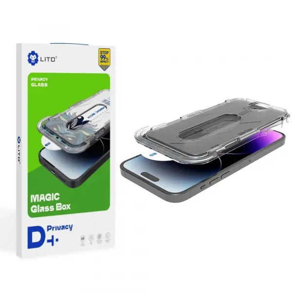 Lito Magic Glass Box D+ Tools, Tvrdené sklo, iPhone 12 Pro Max, Privacy