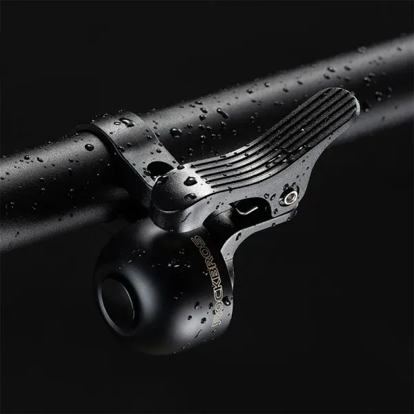 Rockbros 34210007002 zvonček na bicykel na pravú stranu riadidiel, čierny