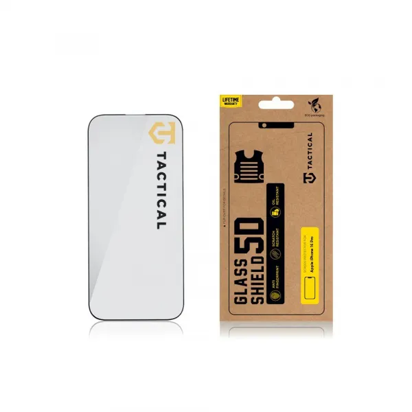Tactical Glass Shield 5D sklo pre iPhone 16 Pro, čierne