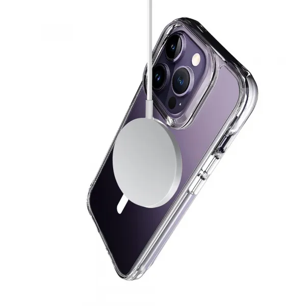 JP MagFit MagSafe obal s 3M SGS certifikátom, iPhone 13 Pro Max / 14 Pro Max, priehľadný