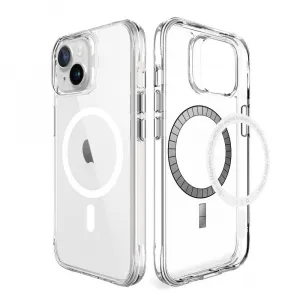 JP MagFit MagSafe obal s 3M SGS certifikátom, iPhone 15, priehľadný