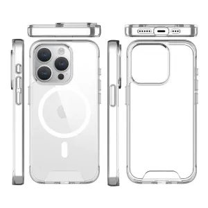 JP MagFit MagSafe obal s 1.2M SGS certifikátom, iPhone 15 Pro, priehľadný