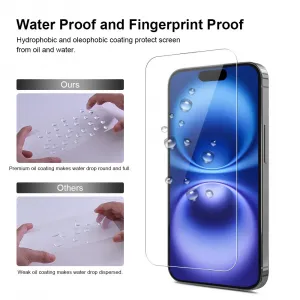 JP Long Pack Tvrdených skiel, 3 sklá na telefón s aplikátorom, iPhone 16 Plus