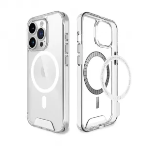JP MagFit MagSafe obal s 1.2M SGS certifikátom, iPhone 15 Pro, priehľadný