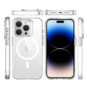 JP MagFit MagSafe obal s 3M SGS certifikátom, iPhone 15 Pro, priehľadný