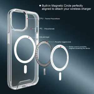 JP MagFit MagSafe obal s 1.2M SGS certifikátom, iPhone 15 Pro, priehľadný