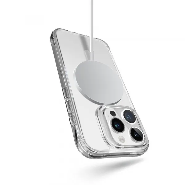 JP MagFit MagSafe obal s 3M SGS certifikátom, iPhone 15 Pro, priehľadný