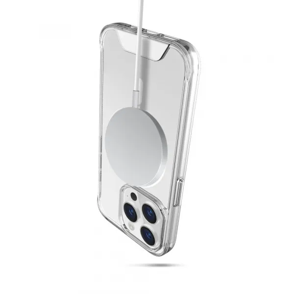 JP MagFit MagSafe obal s 1.2M SGS certifikátom, iPhone 15 Pro, priehľadný