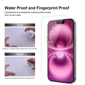 JP Mega Pack Tvrdených skiel, 3 sklá na telefón s aplikátorom + 2 sklá na šošovku, iPhone 16