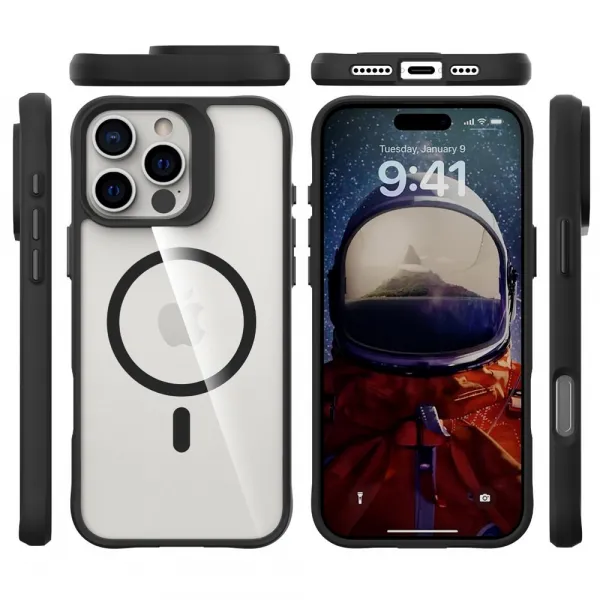 JP MagFit MagSafe obal s 3M SGS certifikátom, iPhone 16 Pro Max, čierny