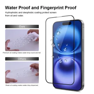 JP Full Pack Tvrdených skiel, 2x 3D sklo s aplikátorom + 2x sklo na šošovku, iPhone 16 Plus