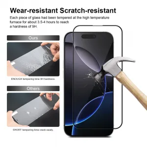 JP Full Pack Tvrdených skiel, 2x 3D sklo s aplikátorom + 2x sklo na šošovku, iPhone 16 Pro Max