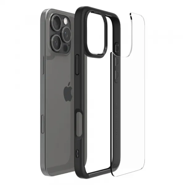 Spigen Ultra hybrid kryt na mobil, iPhone 16 Pro, čierny