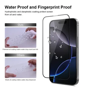 JP Full Pack Tvrdených skiel, 2x 3D sklo s aplikátorom + 2x sklo na šošovku, iPhone 16 Pro Max
