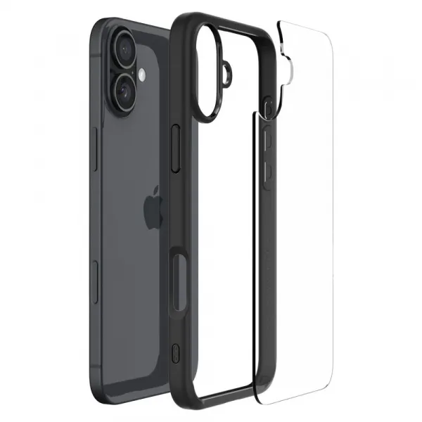 Spigen Ultra hybrid kryt na mobil, iPhone 16, čierny