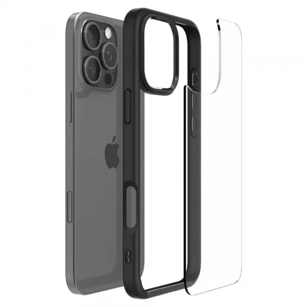 Spigen Ultra hybrid kryt na mobil, iPhone 16 Pro Max, čierny