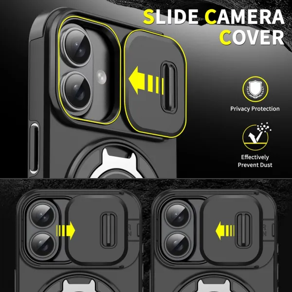 Camslide Stand obal, iPhone 16 Plus, ružový