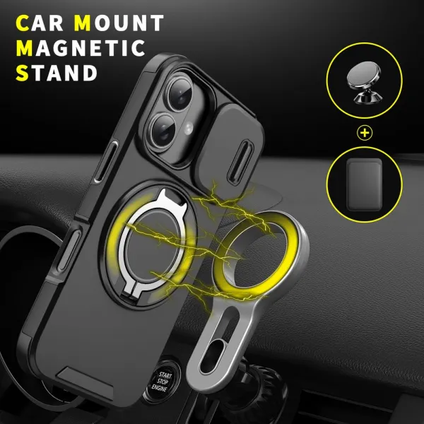Camslide Stand obal, iPhone 16 Plus, ružový
