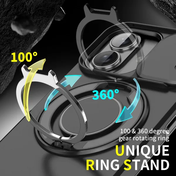 Camslide Stand obal, iPhone 16 Plus, ružový