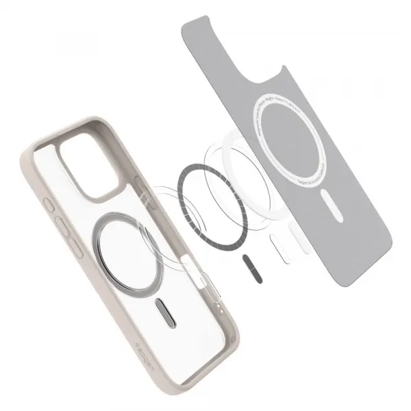 Spigen Ultra Hybrid Mag s MagSafe, iPhone 16 Pro, frost natural titanium