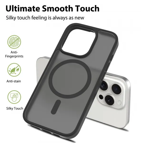 JP MagFit Colour MagSafe obal s N52 magnetom, iPhone 15 Pro, biely