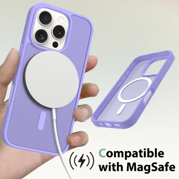 JP MagFit Colour MagSafe obal s N52 magnetom, iPhone 16 Pro, fialový