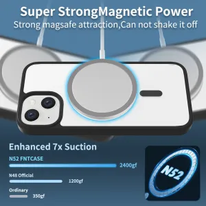 JP MagFit Clear MagSafe obal s N52 magnetom, iPhone 13 / 14, modrý