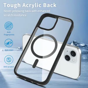JP MagFit Clear MagSafe obal s N52 magnetom, iPhone 15, modrý