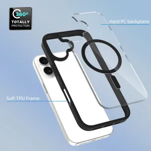 JP MagFit Clear MagSafe obal s N52 magnetom, iPhone 16, modrý
