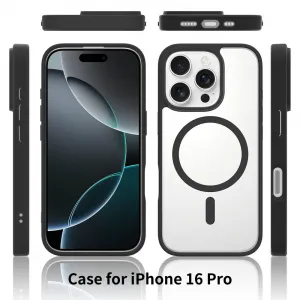 JP MagFit Clear MagSafe obal s N52 magnetom, iPhone 16 Pro, modrý