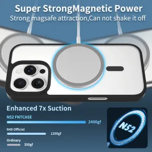 JP MagFit Clear MagSafe obal s N52 magnetom, iPhone 16 Pro, modrý