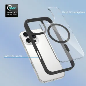 JP MagFit Clear MagSafe obal s N52 magnetom, iPhone 16 Pro, modrý