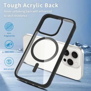 JP MagFit Clear MagSafe obal s N52 magnetom, iPhone 15 Pro, modrý
