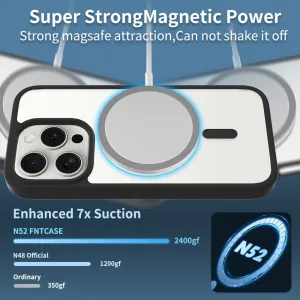 JP MagFit Clear MagSafe obal s N52 magnetom, iPhone 15 Pro, modrý