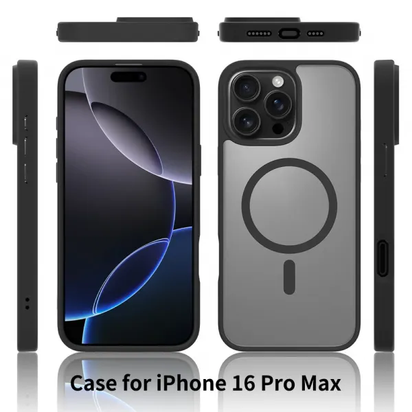JP MagFit Clear MagSafe obal s N52 magnetom, iPhone 16 Pro Max, modrý