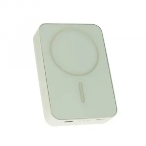 Metal Magsafe bezdrôtová Powerbanka so stojanom, 5000mAh, PD20W, biela
