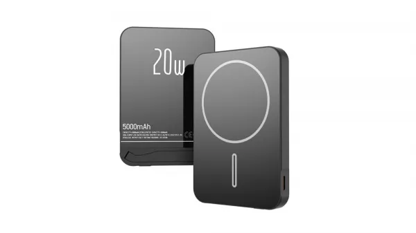 Metal Magsafe bezdrôtová Powerbanka so stojanom, 5000mAh, PD20W, biela